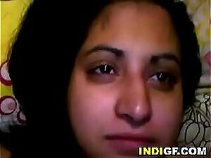 Close-fisted phizog indian teenager